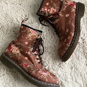 Dr. Martens 1460 Boots, Floral, Size 7